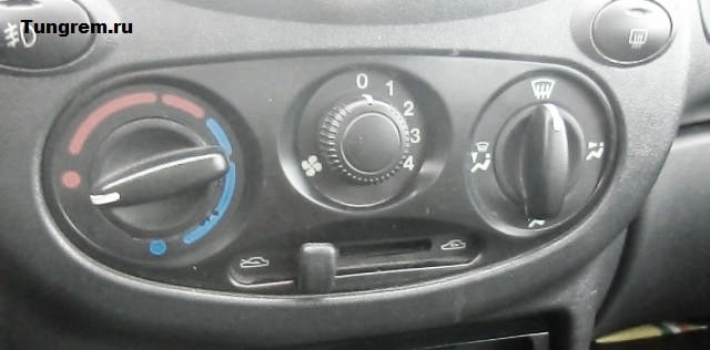 Управление отопителем Лада Калина