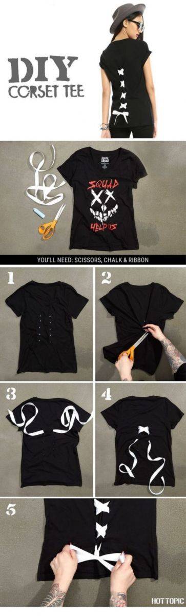 15 безумно крутых идей, как из обычной футболки сделать стильную вещь самоделкин