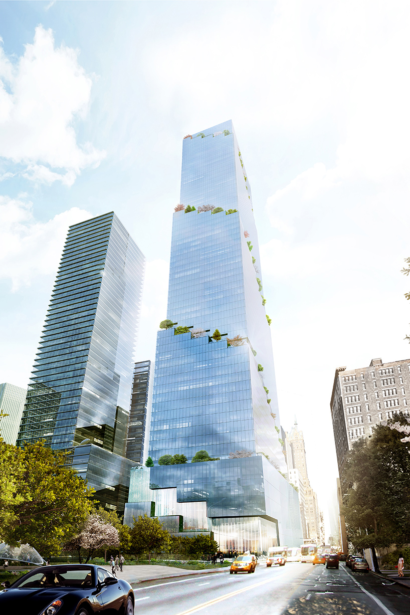 Проект бизнес-центра с каскадными террасами в Нью-Йорке