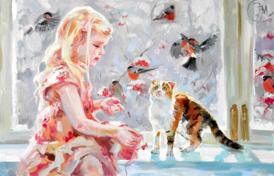 Художник Мария Полякова. И к вам прилетят снегири Художник Мария Полякова. И к вам прилетят снегири художника, Марии, Галерея, работ, современного, украинского, Поляковой Картины, Поляковой
