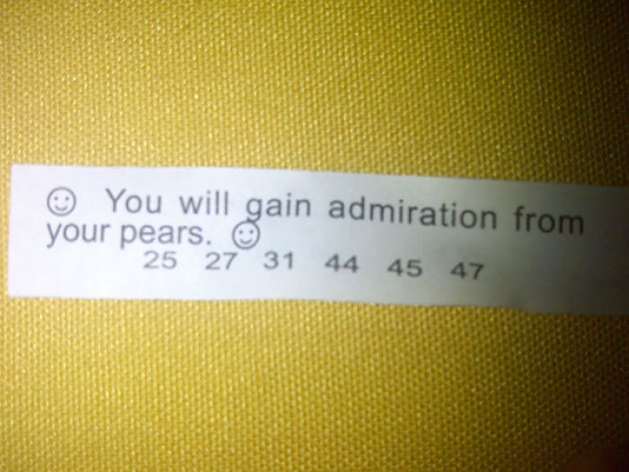 Got This In My Fortune Cookie. It's About Time Those Fruits Started Showing Some Appreciation