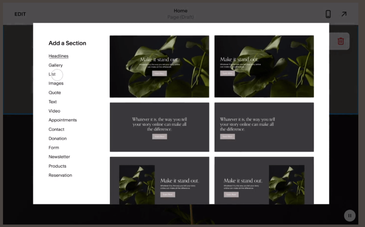 Squarespace templates