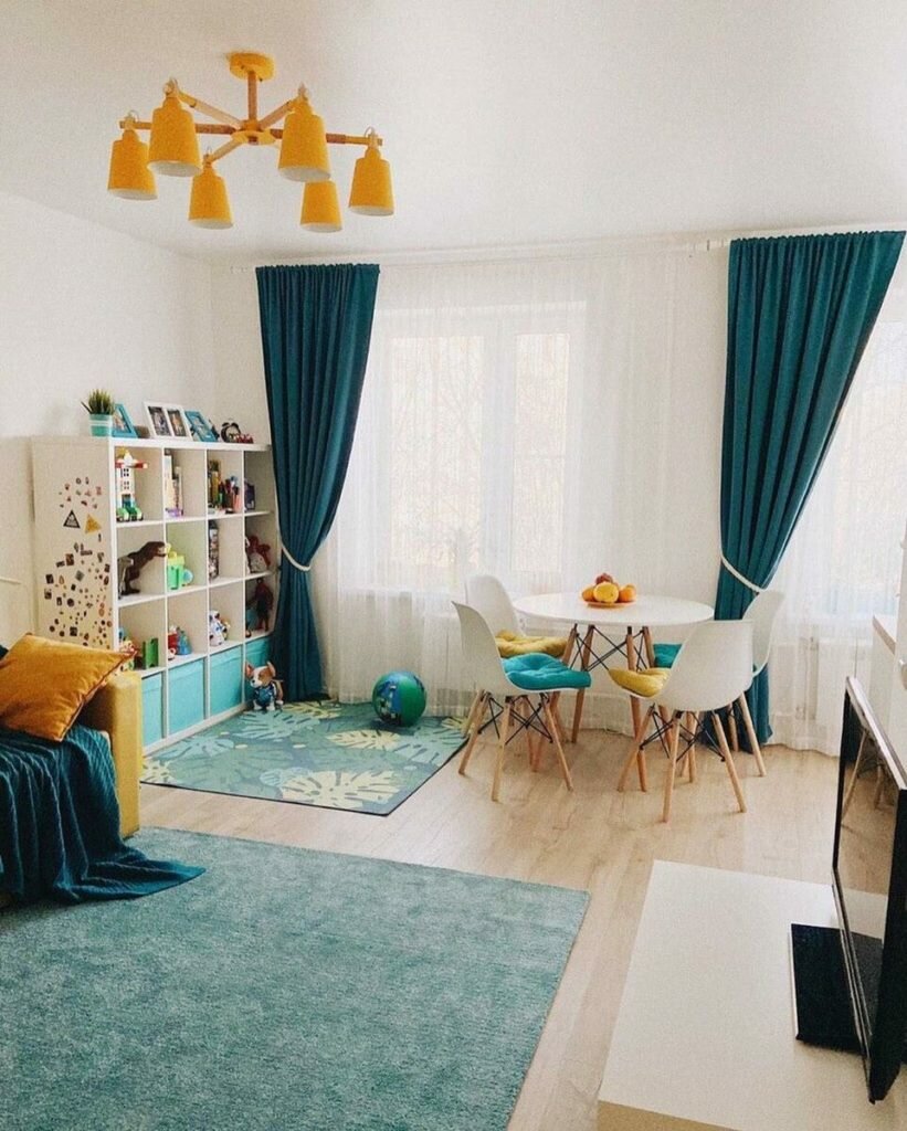 Солнечная квартира. Как семья с детьми со вкусом оформила свои 47 кв. м. без дизайнера идеи для дома,интерьер и дизайн