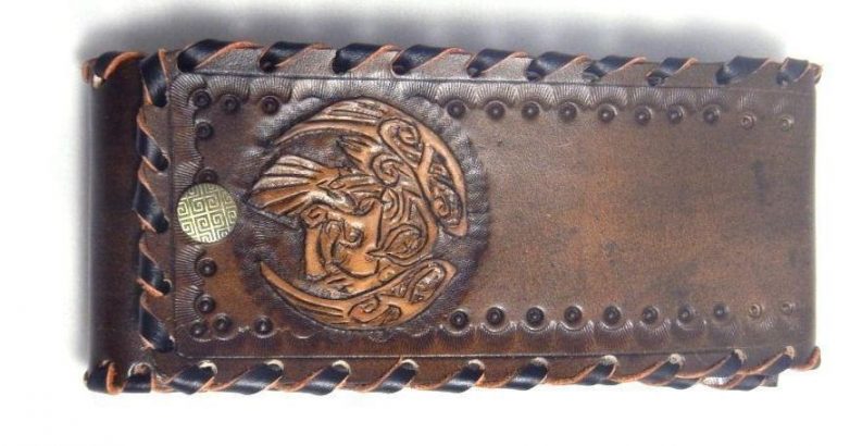 Маленькая кожаная сумочка на пояс кожаная сумочка