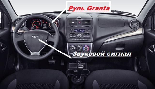 Описания руля и звукового сигнала Лада Гранта