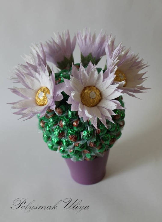 КАКТУСЫ ИЗ КОНФЕТ КАКТУСЫ ИЗ КОНФЕТ handmake