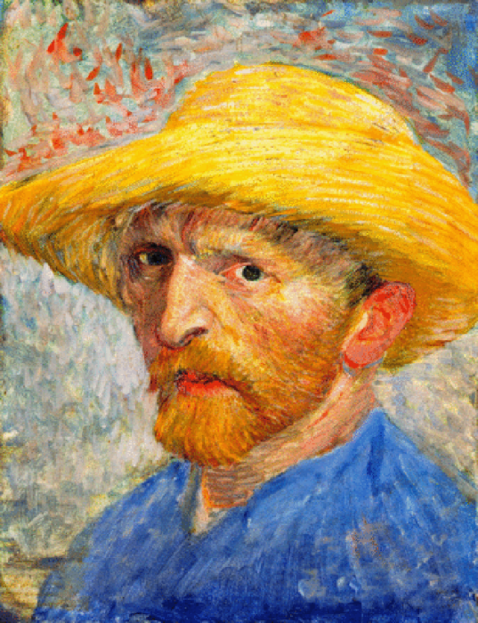 Винсент Ван Гог, Автопортрет в соломенной шляпе