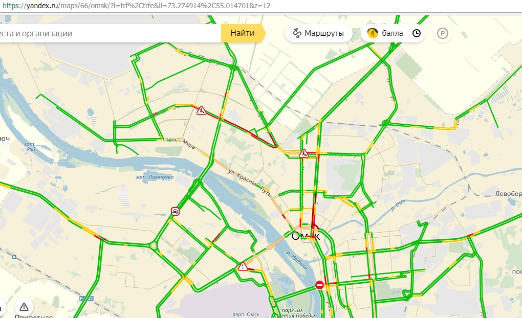 Интерактивная карта омск
