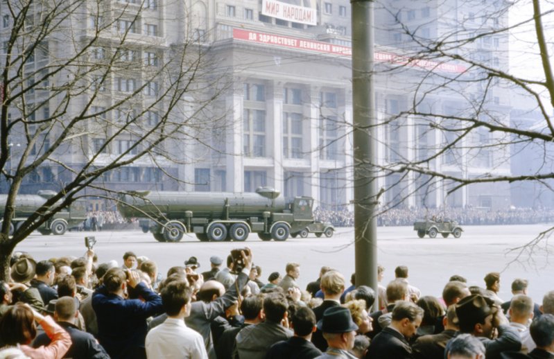 Береговой противокорабельный комплекс Редут.  СССР, военная техника, парад