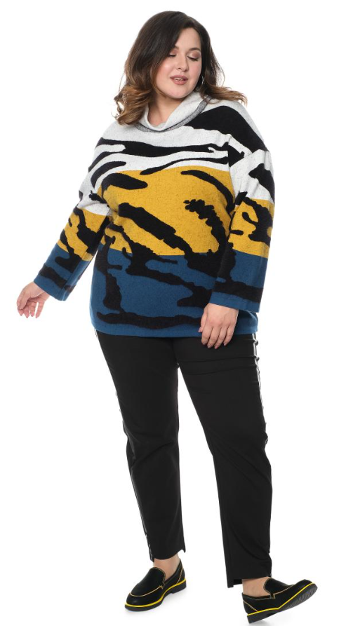 Стильные свитера для полных женщин 50+ на эту зиму