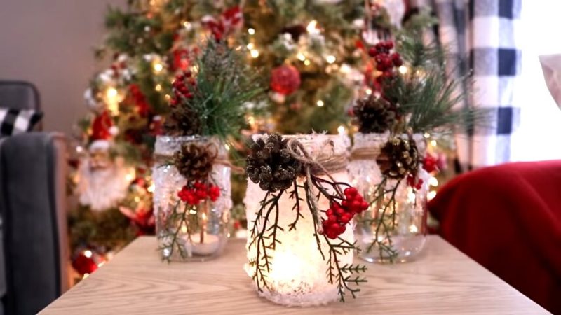 Стеклянные банки — идеальный декор на Новый год интерьер,своими руками,сделай сам