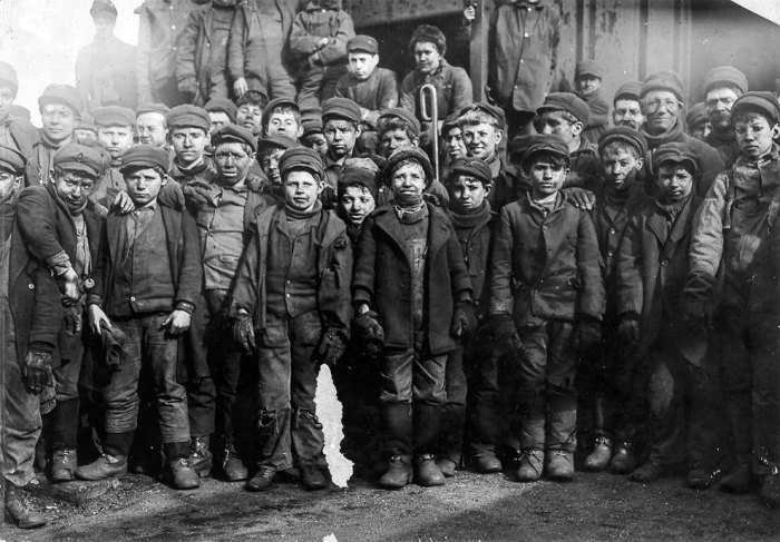 Дети шахтеры в США.