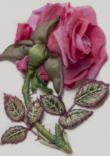 Вышить розу лентами Вышить розу лентами вышивка лентами,сделай сам,Хенд мейд