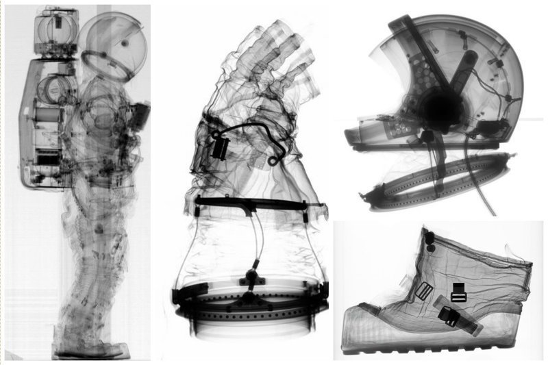 Скафандр в рентгеновских лучах внутри, интересное, искусство, рентген, скелет, снимки