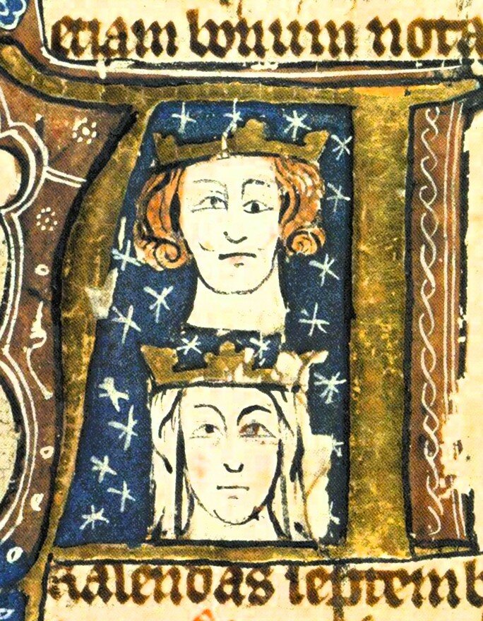 «Элеонора Кастильская и Эдуард I Английский», картинка из рукописи XIV века 