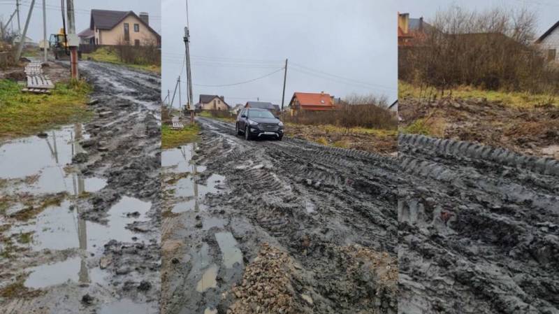 Школьники утопают в грязи из-за разрушенной застройщиком дороги под Калининградом