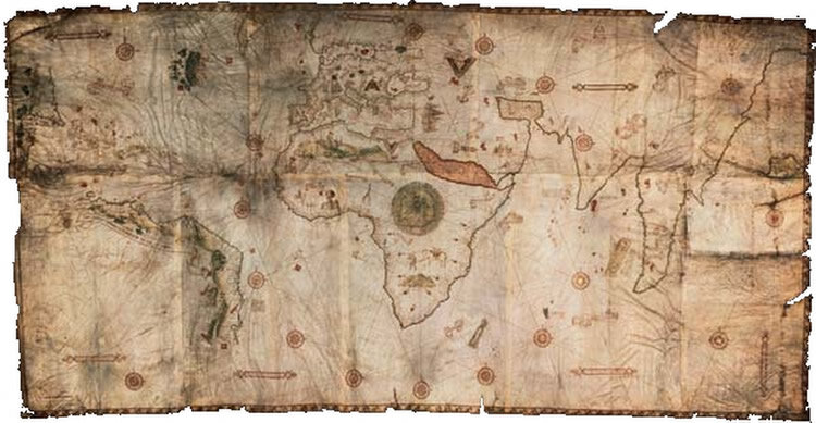 Древняя карта Каверио