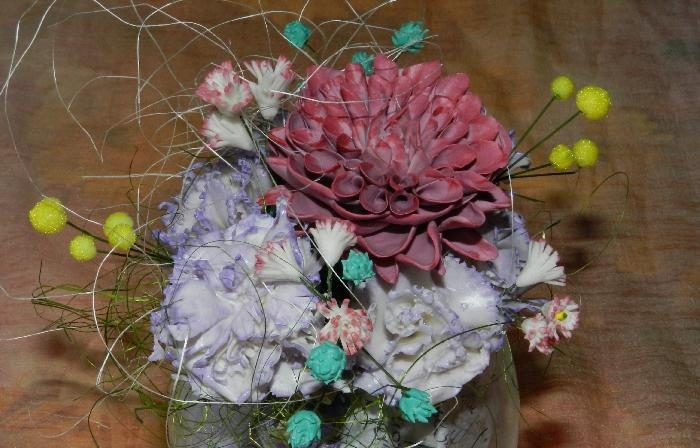 Букет из холодного фарфора сделай сам,Хенд мейд,холодный фарфор