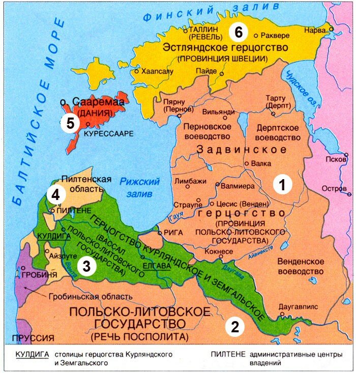 Карта прибалтики 17 века