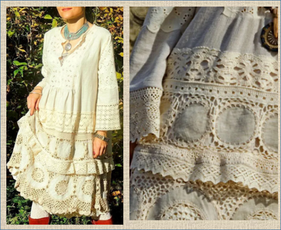 Вязание с тканью - летнее бохо - примеры волшебных моделей идеи и вдохновение,мода,одежда