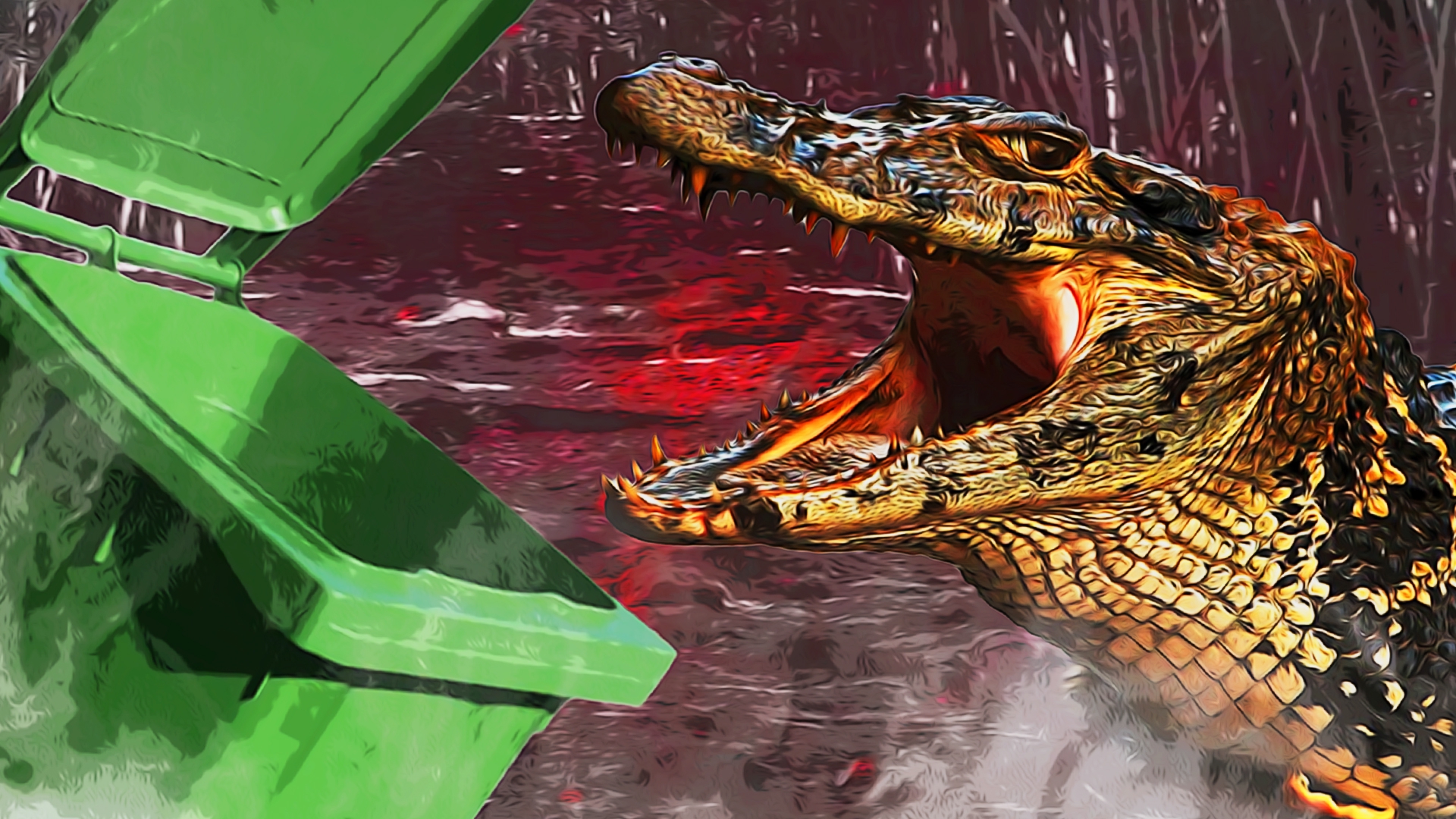 Крокодил или Аллигатор Crew 2. Alligator Caiman vs Snake Monster Titanoboa!.