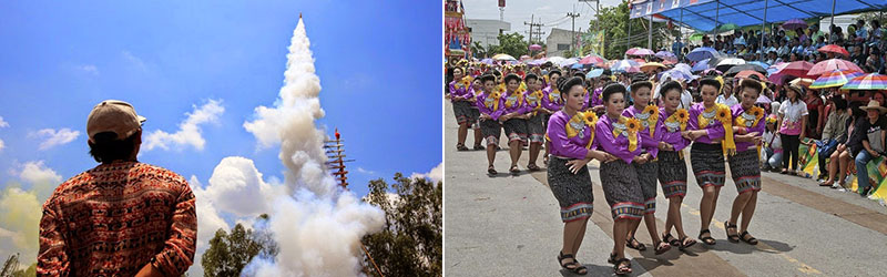 «Bun Bang Fai» – опасный праздник с самодельными ракетами в Таиланде