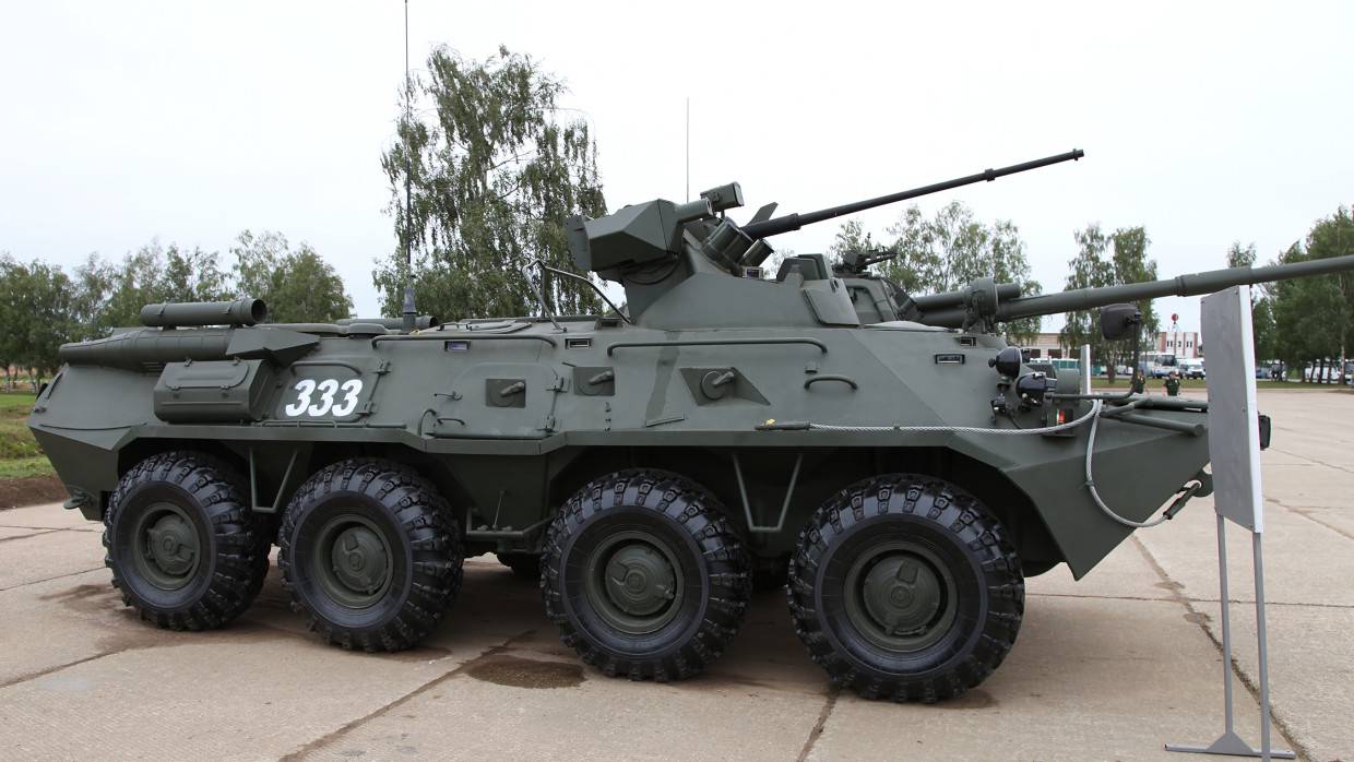 Минобороны Белоруссии сообщило о получении очередной партии российских БТР-82А