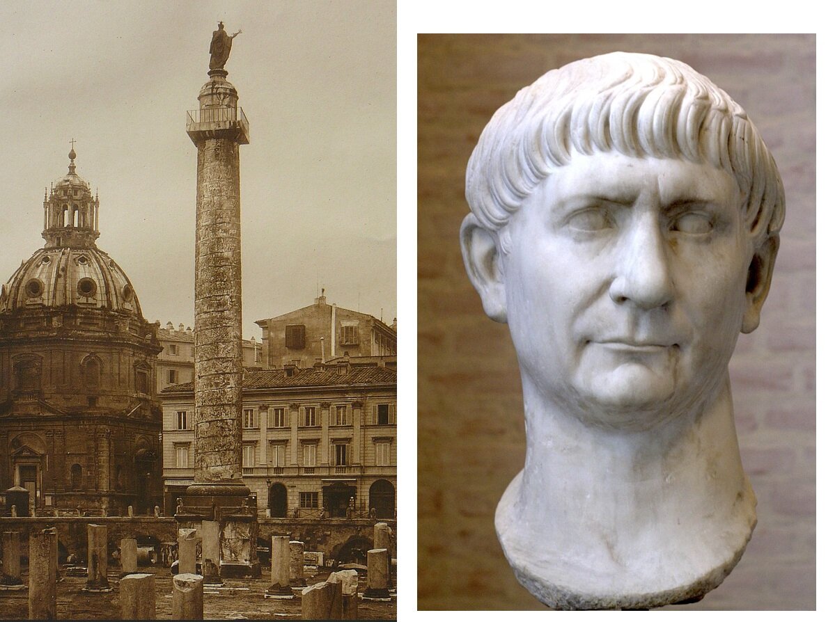 Траянова колонна в Риме и император Марк Ульпий Нерва Траян