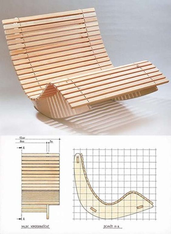 Шезлонг - качалка для вашей чудесной дачи! Идеи и шаблоны для воплощения!