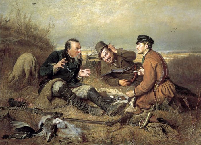 В. Перов. Охотники на привале, 1871 | Фото: hudojnik-peredvijnik.ru