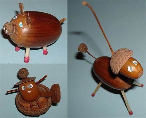 Идеи для осенних поделок с желудями. handmake,поделки своими руками,разное