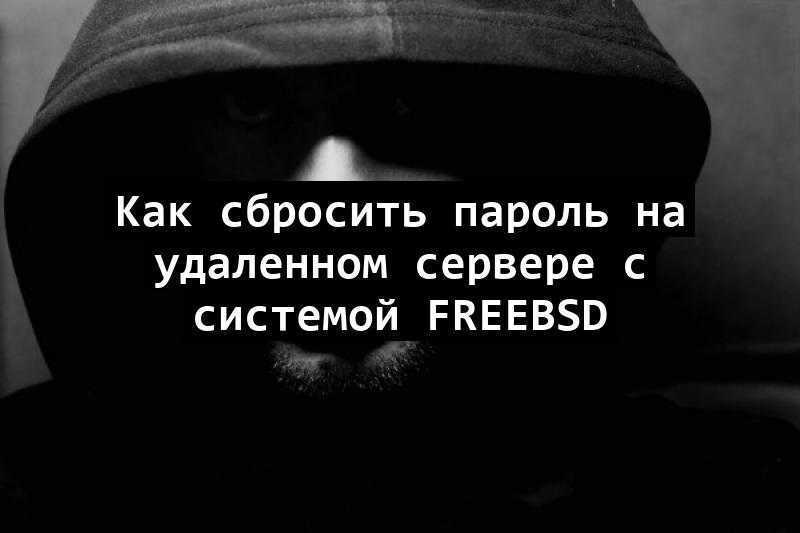 Как сбросить пароль на удаленном сервере с системой freebsd