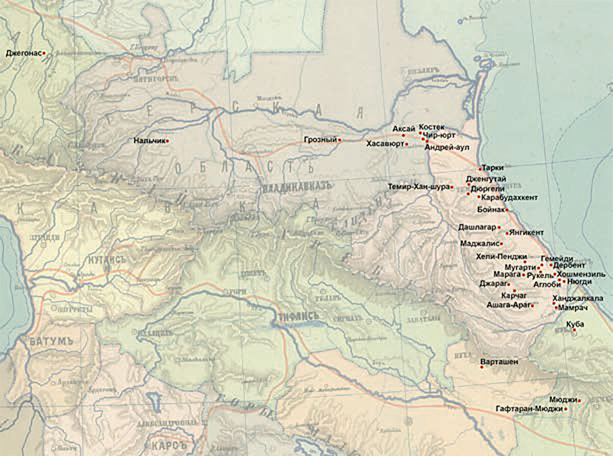 Карта горской республики