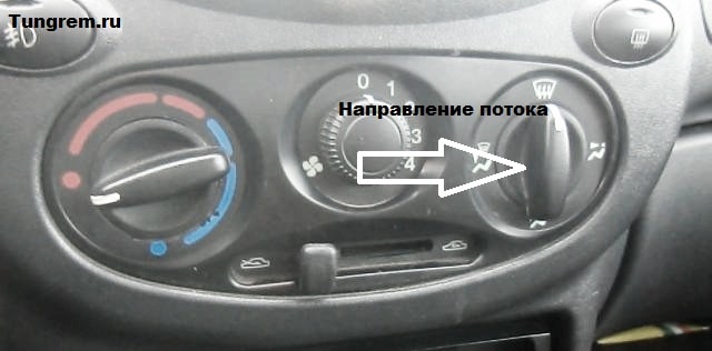 Направление потока печки Калина