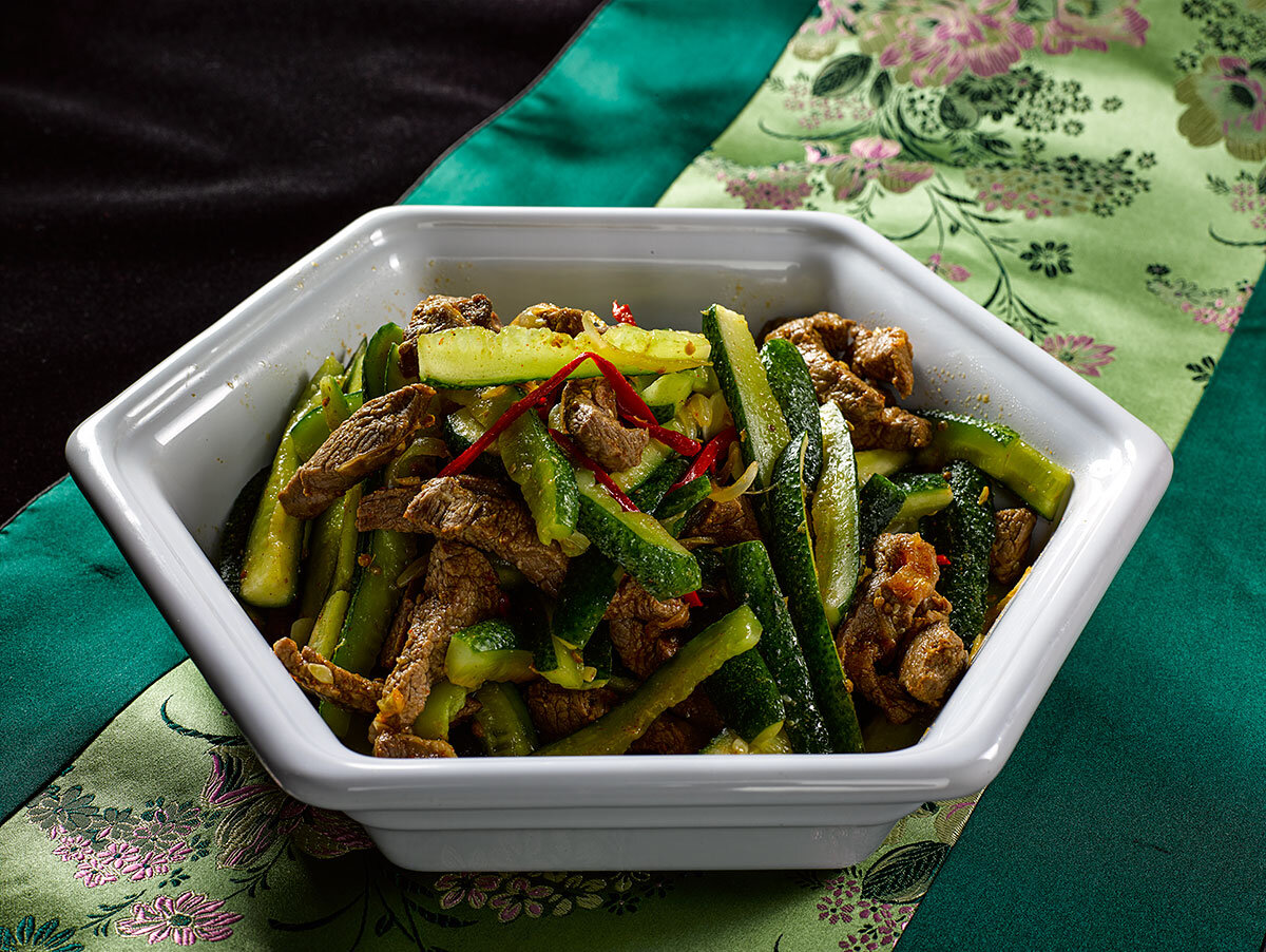 Очень простой корейский салат из огурцов и мяса кухни мира,салаты