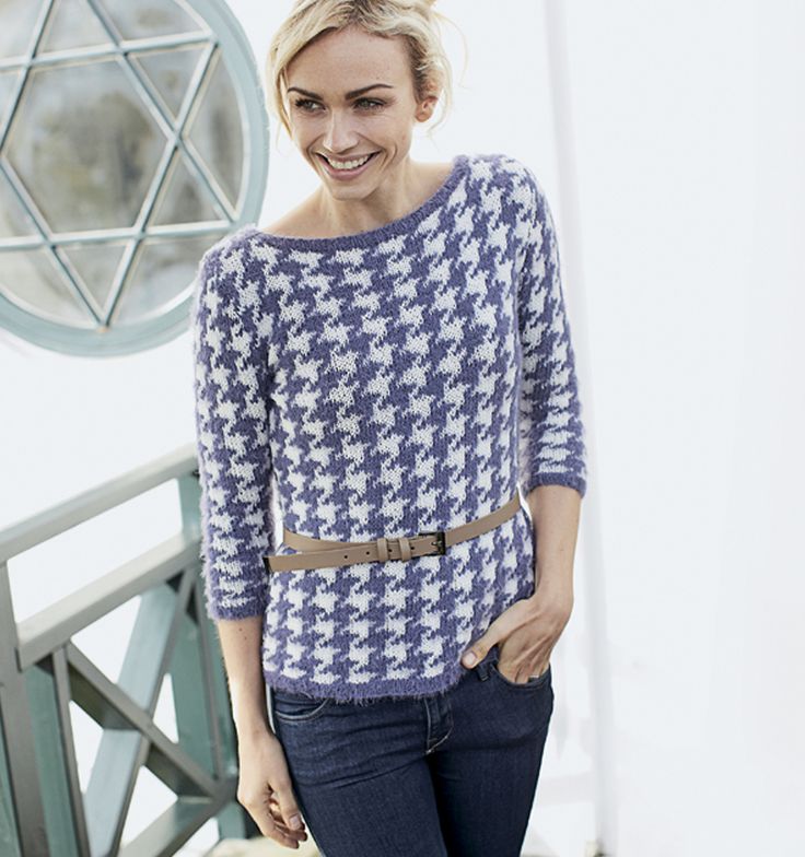 Узор «Гусиные лапки» в технике ленивого жаккарда: в стиле Коко Узор «Гусиные лапки» в технике ленивого жаккарда: в стиле Коко идеи,одежда,рукодельнице на заметку,своими руками,узор гусиные лапки