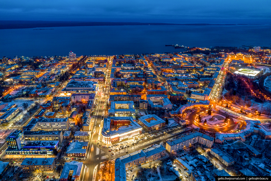 Петрозаводск с высоты, проспект ленина