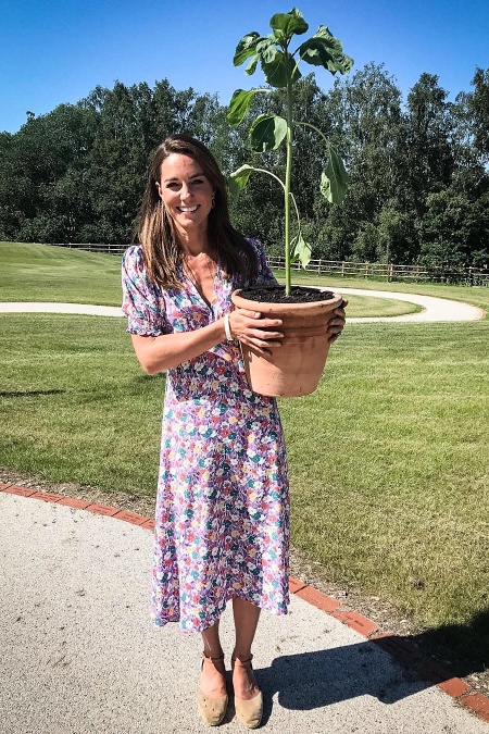 Сад со смыслом: Кейт Миддлтон посадила подсолнух согласно своему трогательному обещанию Звезды,Новости о звездах