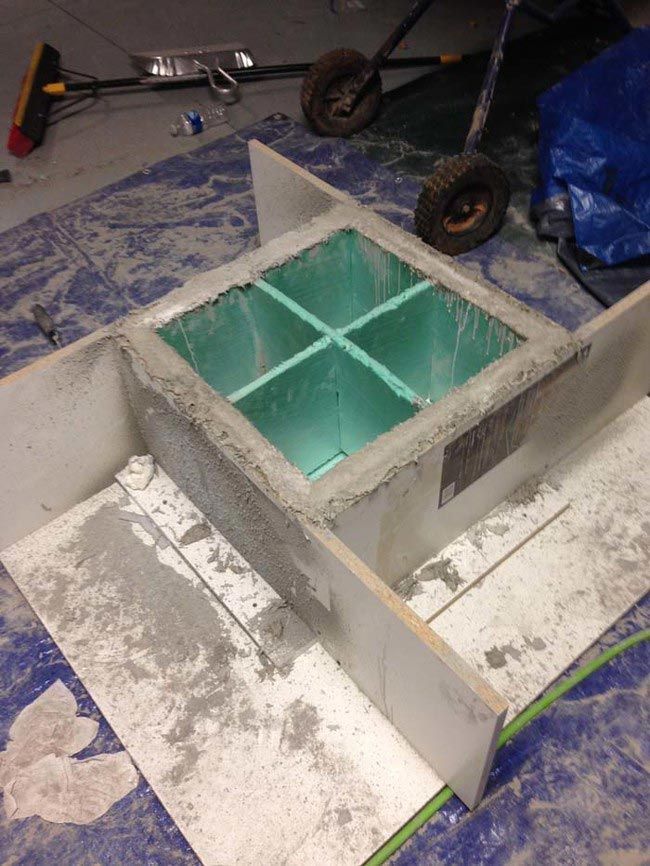 журнальный столик из бетона, бетонный журнальный столик, как сделать мебель из бетона