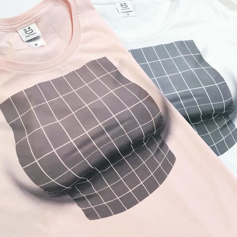Оптический обман на службе у женщин: футболки с иллюзией увеличения груди грудь, иллюзия, обман зрения, одежда, одежда женская, оптическая иллюзия, оптический обман, прикол
