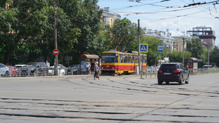 Трамвайный переезд / Фото: пресс-центр мэрии