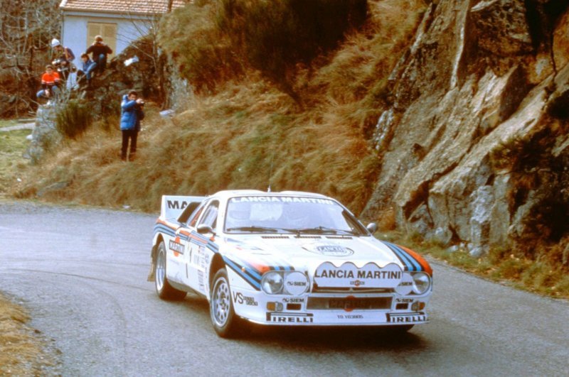 Вальтер Рёрль и Кристиан Гейтцдёрфер на Lancia Rallye 037 на пути к победе в «Ралли Монте-Карло» ’83. audi, lancia, quattro, авто, автогонки, автоспорт, гонки, ралли