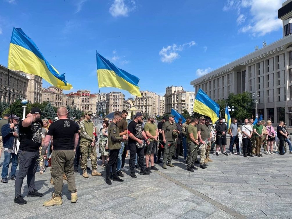 Акция протеста в Киеве. Телеграм-канал Юрия Подоляки.