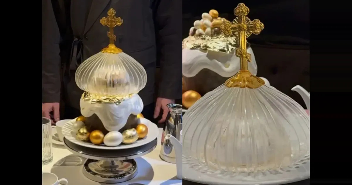 В сети обсуждают пасхальный кулич "от-кутюр" от Дениса Симачёва за 50 тысяч рублей