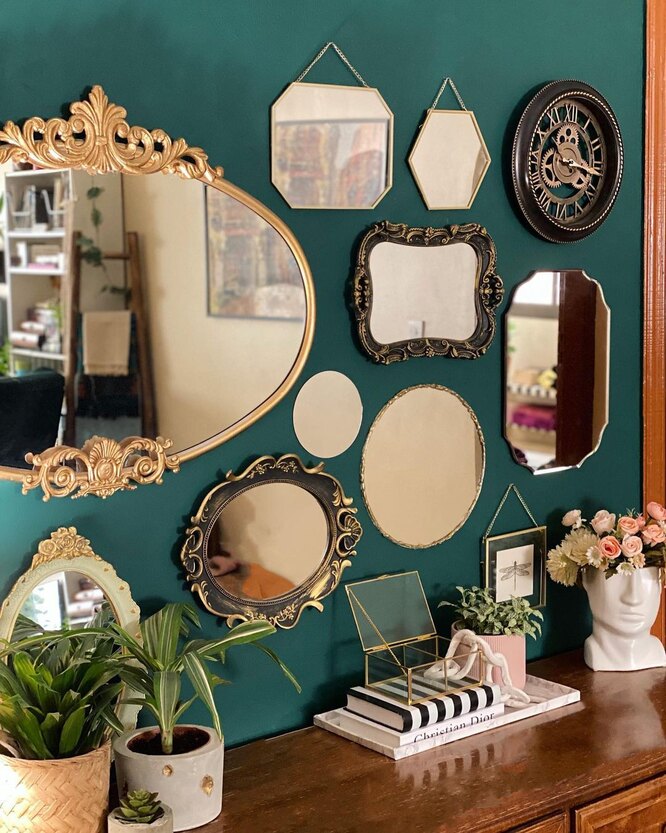 Композиции из зеркал: 5 примеров оформления стен, которые вы захотите немедленно повторить декор,для дома и дачи,интерьер