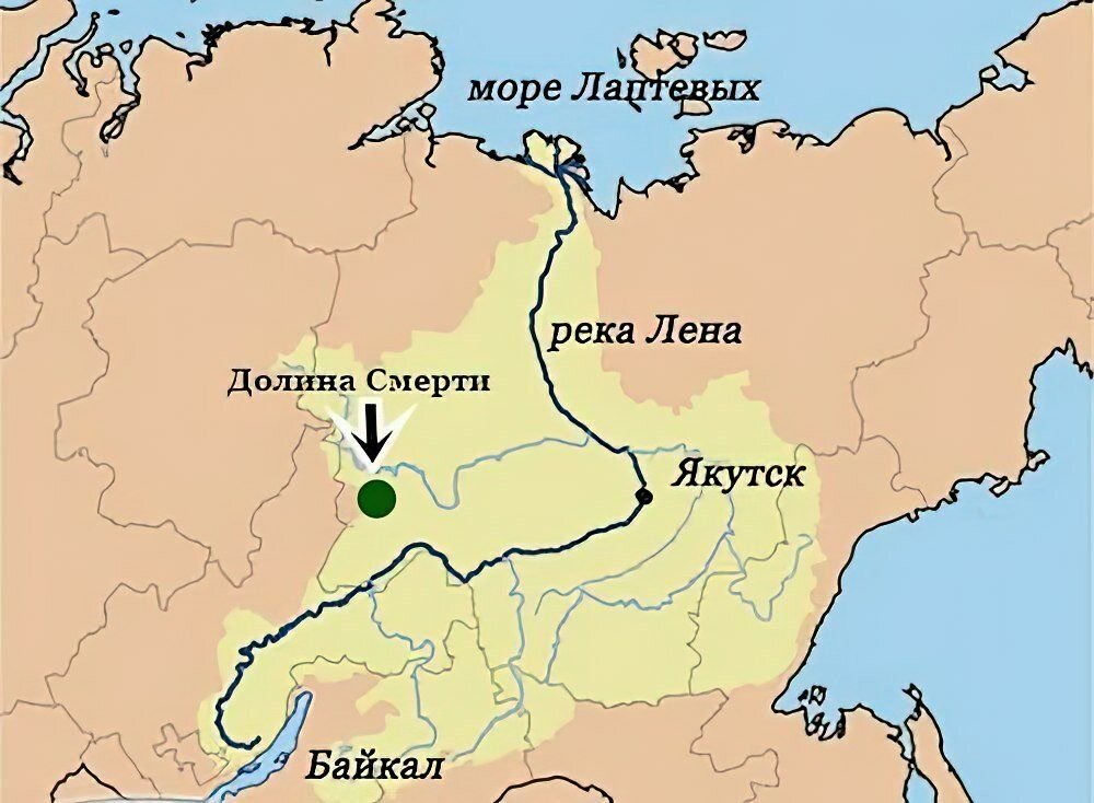 Река лена на физической карте россии