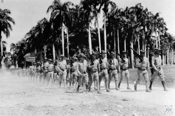 Американские солдаты на Гаити, 1915 год