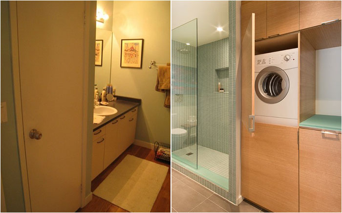Потрясающие превращения 19 ванных комнат: фото до и после для дома и дачи,интерьер