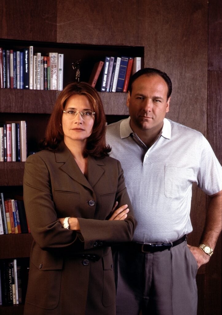 Sopranos Series Regulars Lorraine Bracco And James Gandolfini.