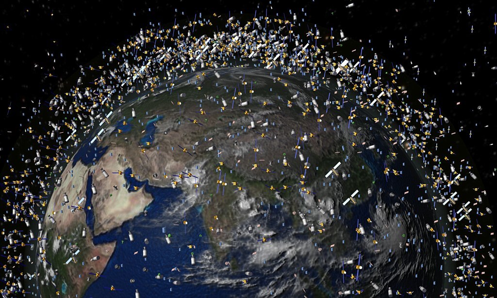 Космический мусор вокруг земли фото со спутника